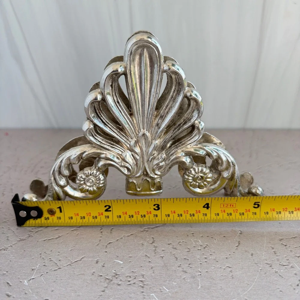 Vintage Ornate Silver Plated Napkin Holders Set of 4 Regency Style